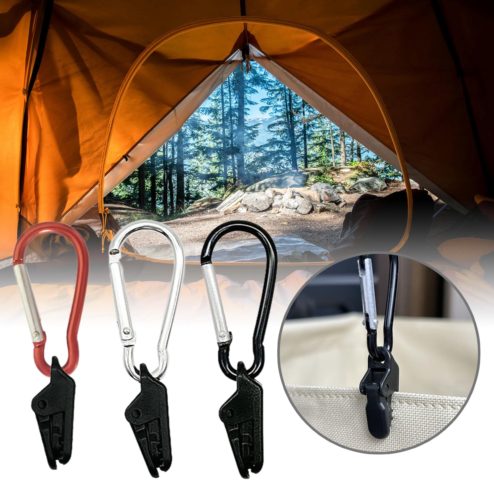 10pcs Outdoor Camping Zeltclips Markisen Planen Klemme Windschutz Tarpaulin Markisenklammern Ziehen Sie Den Schloss Mit Karabiner Fest