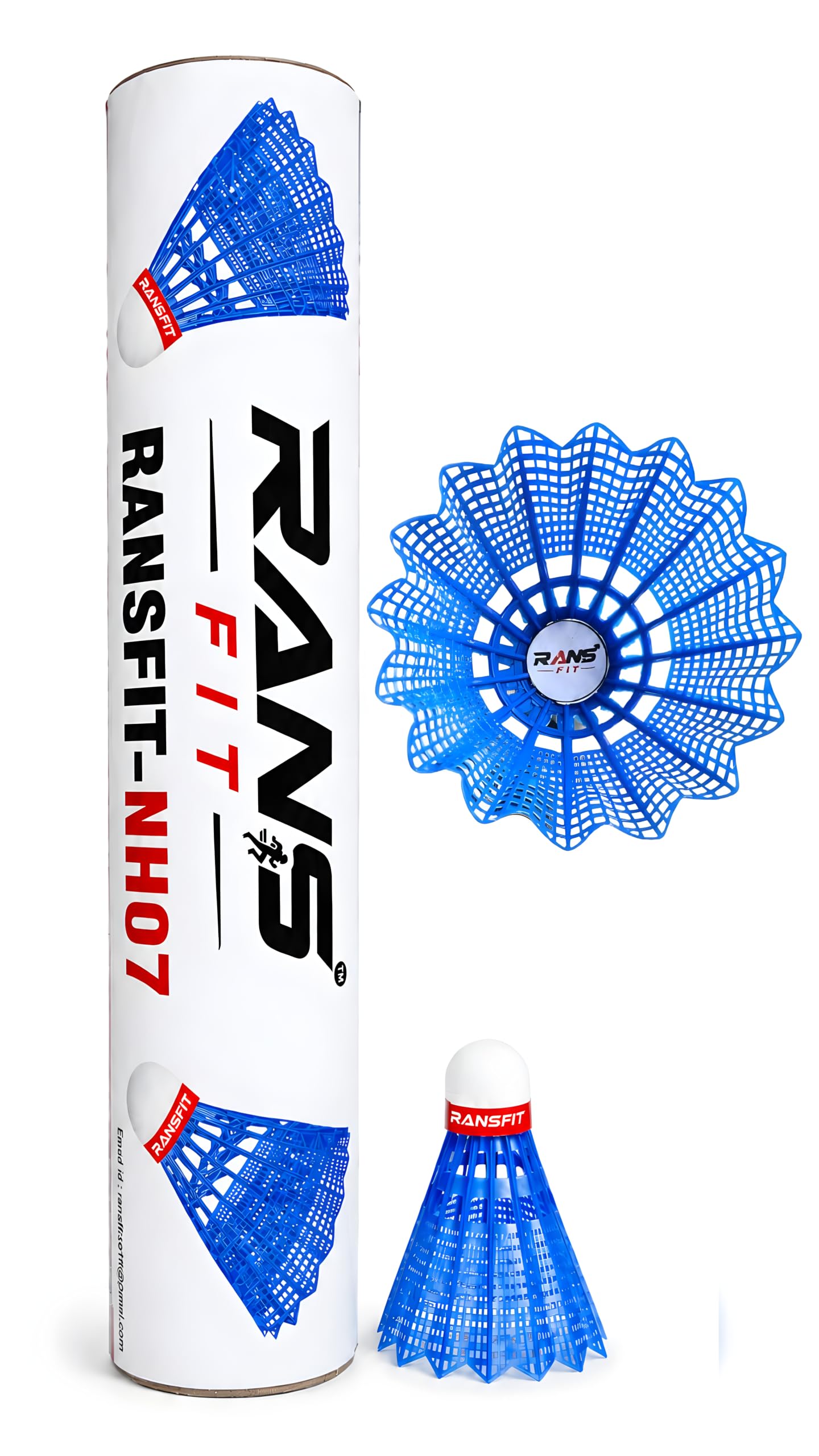 RANSFIT-NH07 Nylon Badminton Shuttlecocks Blue.Medium, 78, Pack of 10 | Accurate Flight, Ideal for Beginners & Daily Practice,-image-10