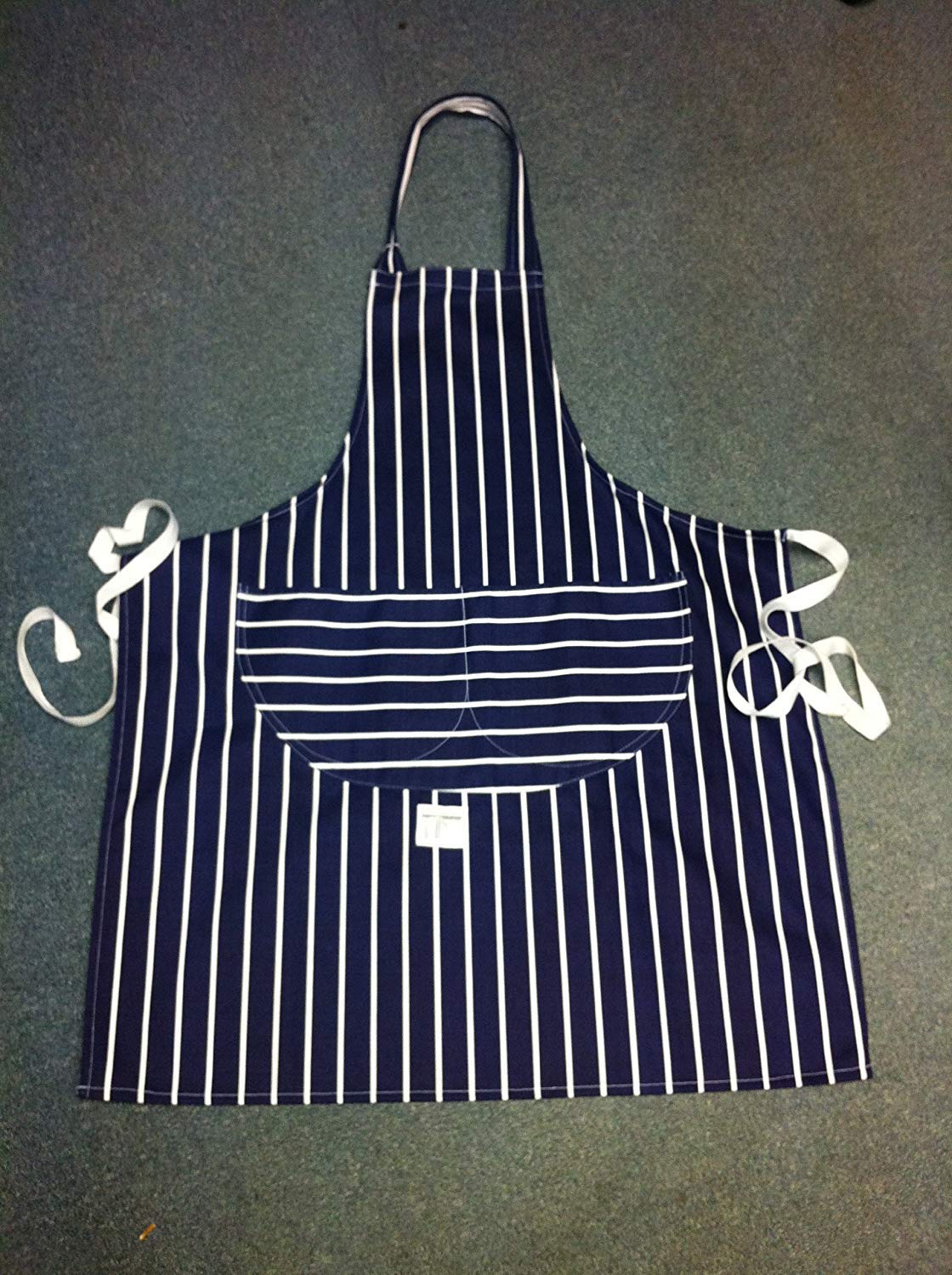 Butchers Stripe Apron Navy