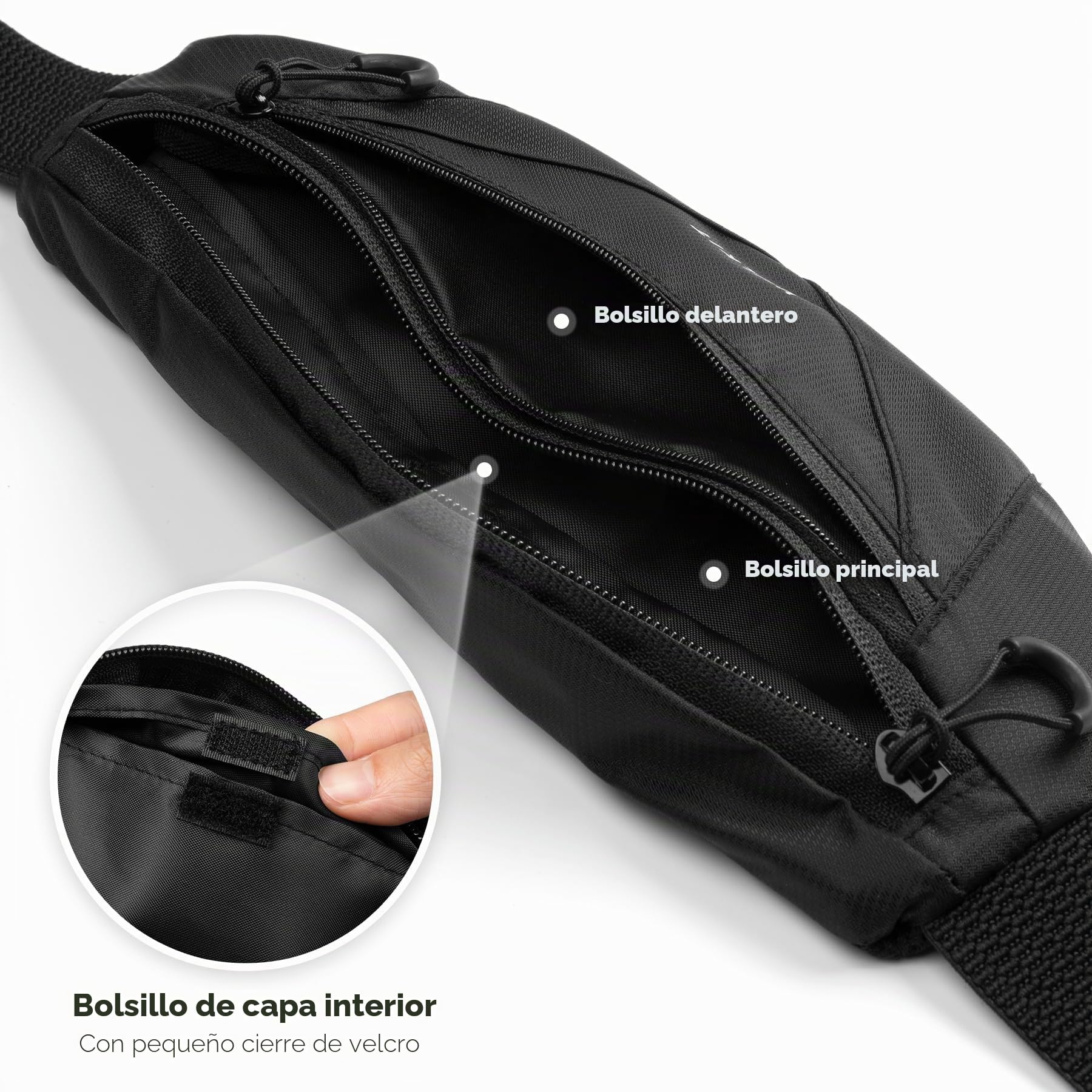 VULKIT Riñonera para Correr Impermeable con Hebilla Ajustable y Correa Elástica para Teléfonos de Menos de 7'' Ideal para Senderismo Senderismo Viajes y Actividades al Aire Libre