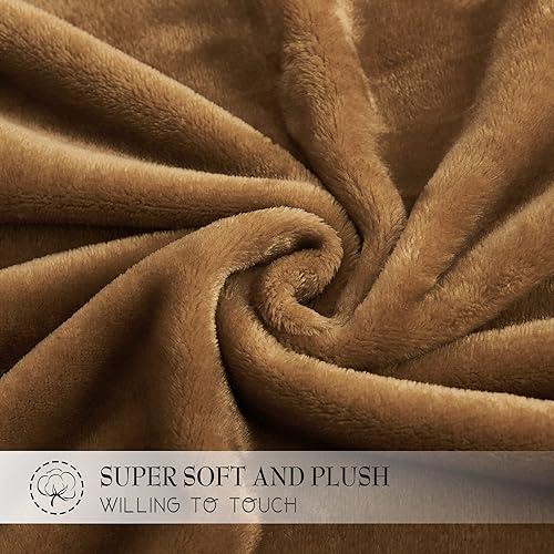 Miniatura 8 de RYB HOME - Manta de vellón suave, liviana, térmica y mullida para sofá, cama, sofá cama, viajes o campamentos, tamaño Twin de 60 pulgadas de ancho x