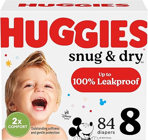 Miniatura 45 de Huggies Pañales de tamaño 4, pañales para bebé Snug & Dry, talla 4 (22-37 libras), 30 unidades, el embalaje puede variar
