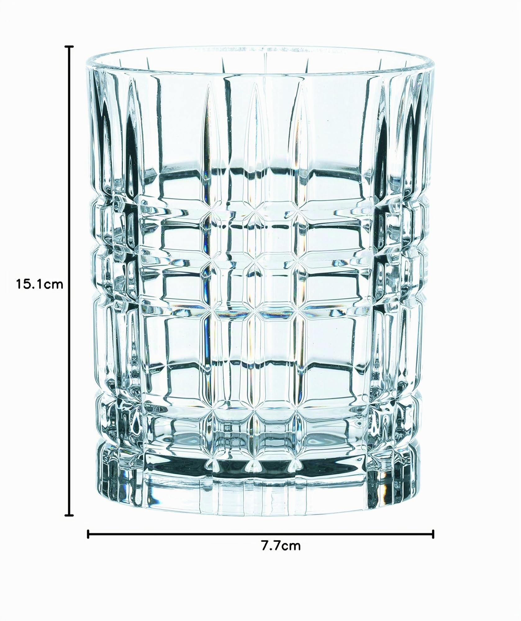 Nachtmann 12-teiliges Gläser Set, 6x Tumbler 345 ml und 6x Longdrinkgläser 445 ml, Highland Square, 101754, Trinkgläser aus Kristallglas, spülmaschinenfest