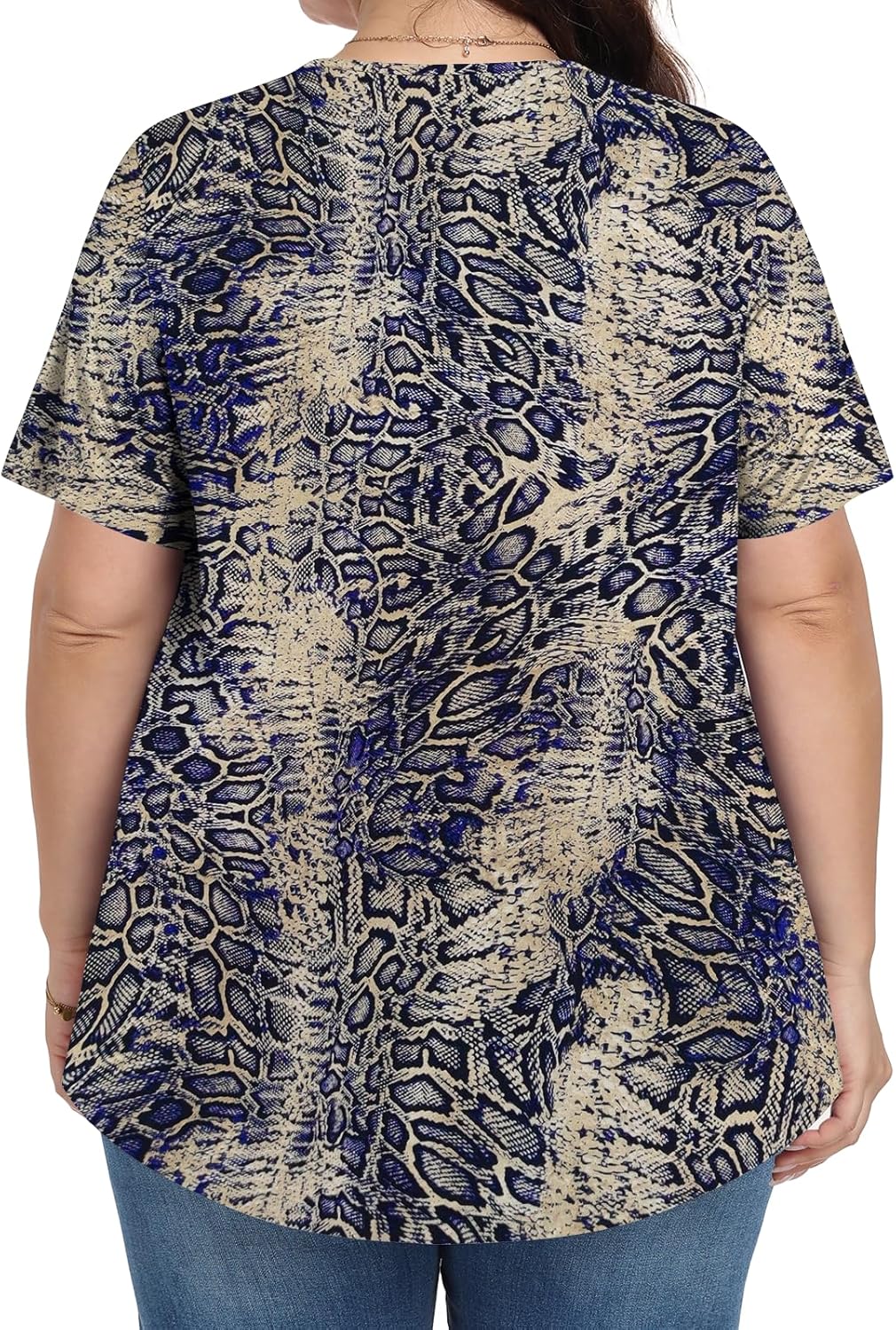 Plus Size Tops for Women Summer 2026 Short Sleeve Shirts Tunics Square Neck Casual Loose Blouses 1X-5X - Image 4