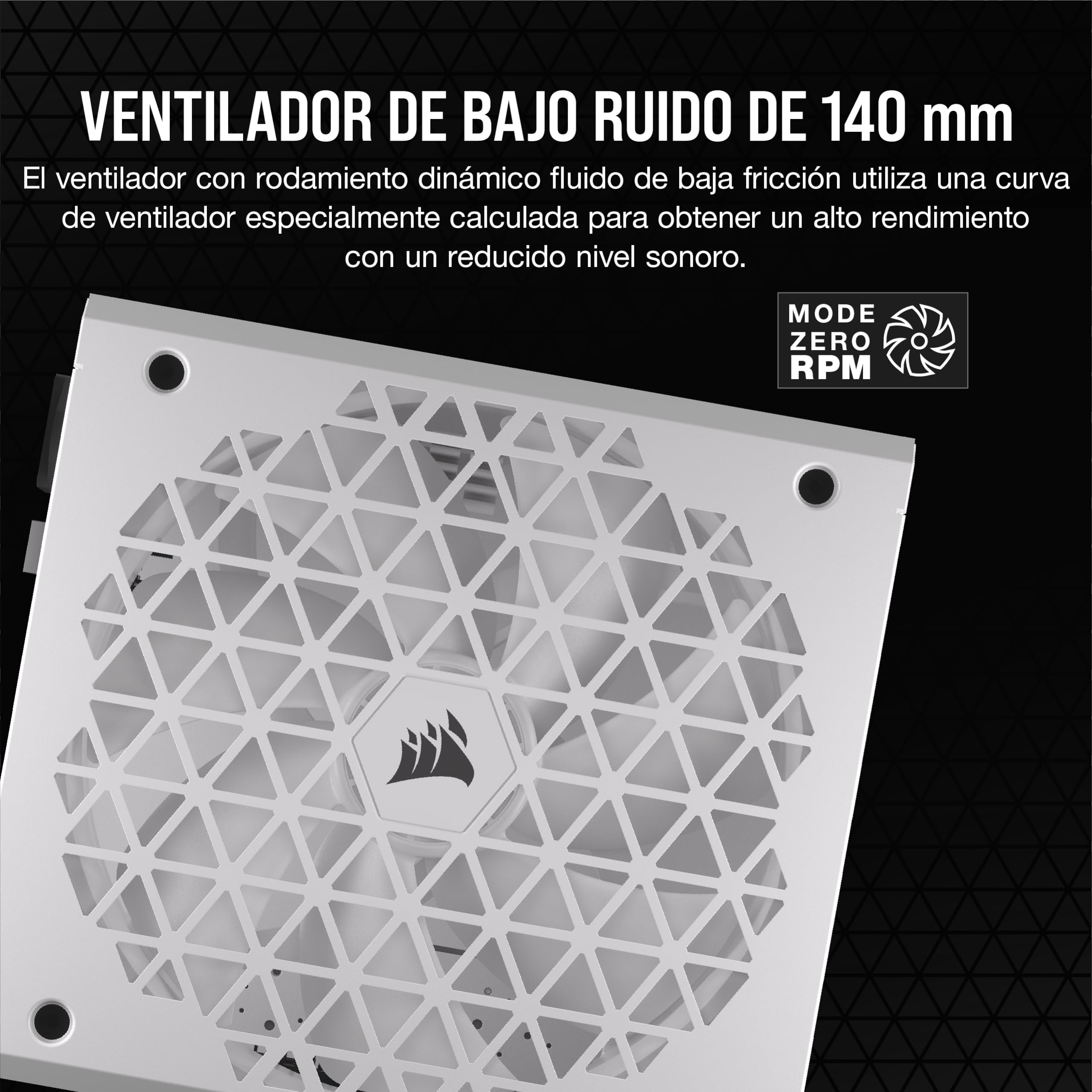 CORSAIR RM750x Shift Fuente de Alimentación ATX Totalmente Modular - Interfaz Lateral Modular - Compatible con ATX 3.1 y PCIe 5.1 - Modo Ventilador a Cero RPM - Eficiencia 80 Plus Gold - Blanco