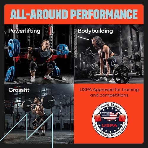 Miniatura 6 de Par de rodilleras de compresión de neopreno de 0.3" para hombres y mujeres para entrenamiento pesado, sentadillas, gimnasio, levantamiento de pesas,