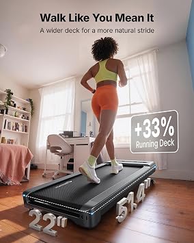 MERACH UltraWalk W60 Walking Pad Treadmill with 12% Auto Incline, Under Desk Walking Pad 400lb Capacity, Max 3.5HP Heavy Duty Walking Pad with Incline for Tall People with BT Speaker, RGB Light & APP