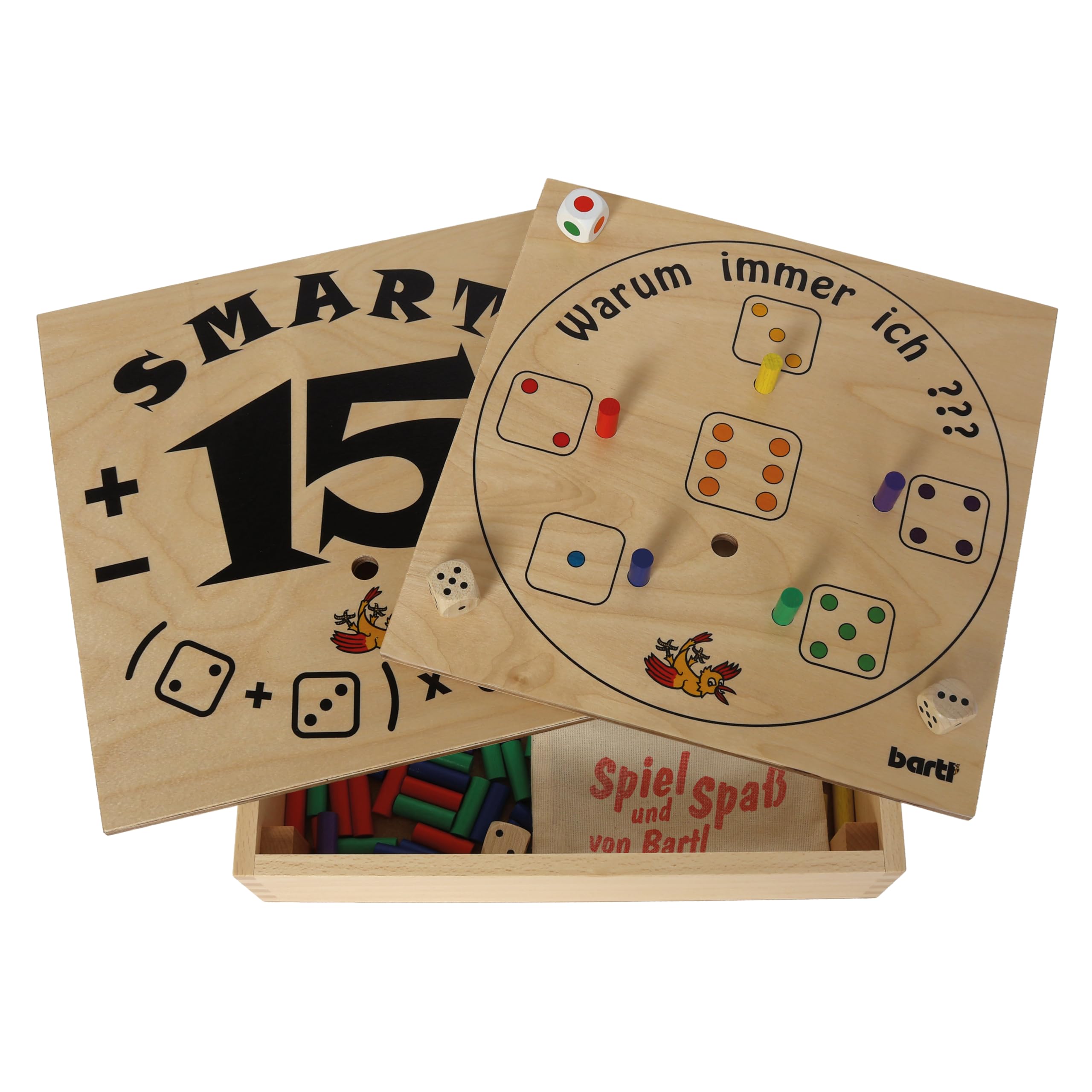 Bartl 113100 Warum Immer ich ??? / Smart 15 Maxi, 2 lustige und spannende Würfel- und Rechenspiele für die ganze Familie