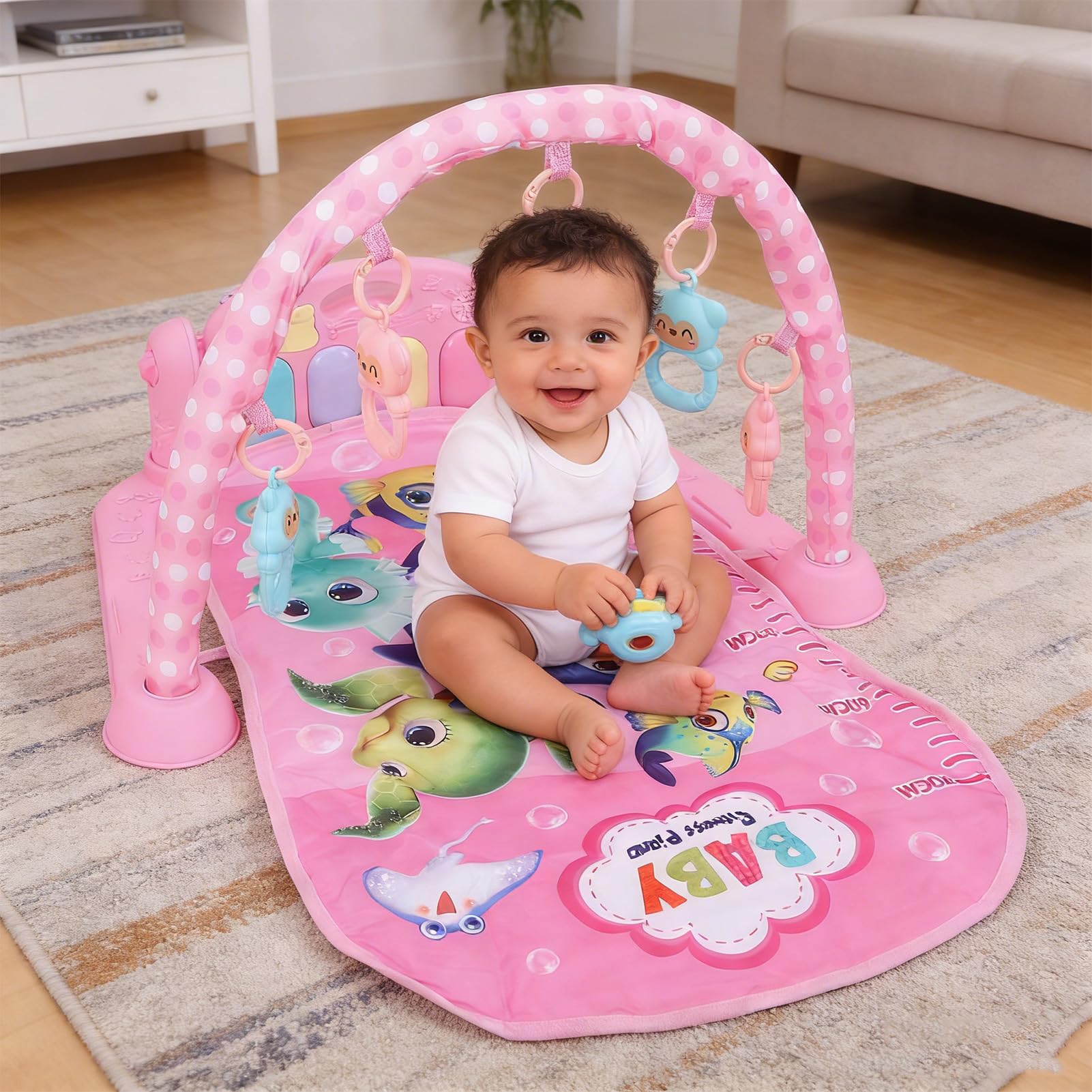 Generic Multifunktionale Baby-Aktivitätsmatte mit Fitness-Rack-Design und Sicherem Material für die Entwicklung des Frühen Lernens – Ideal für Babys mit den Maßen 30,31 X 22,05 X 16,54 Zoll