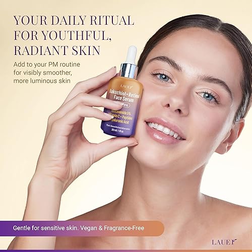 Miniatura 8 de Bakuchiol - Suero de retinol para cara con vitamina C ácido hialurónico y niacinamida, suero a base de plantas antienvejecimiento que reduce las