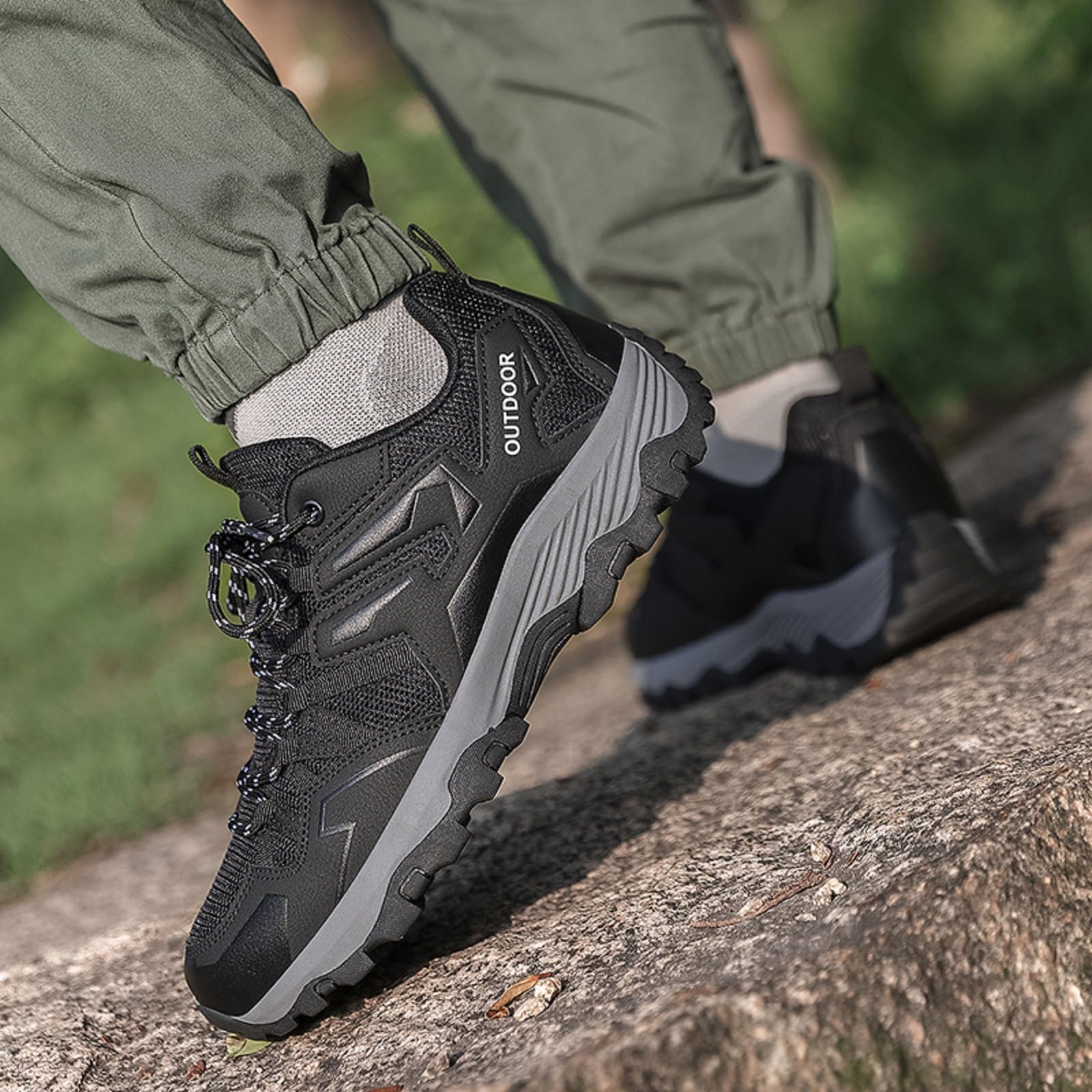 AONEGOLD Zapatillas de Senderismo para Mujer y Hombre Zapatos de Montaña Zapatillas de Trail Running Ligeras Transpirable Antideslizante Impermeables Zapatos de Trekking