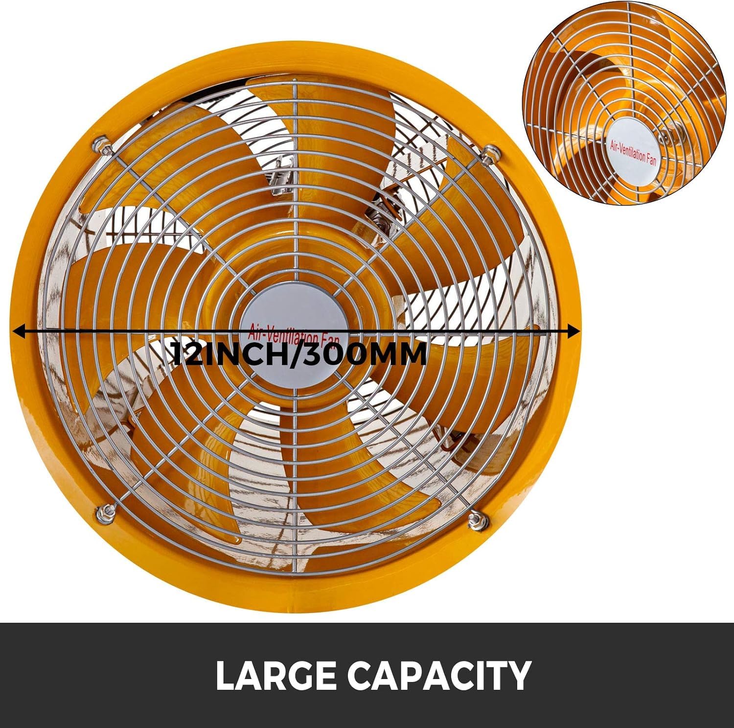 VEVOR Explosion Proof Fan 12 Inch 550W Industrial Portable Ventilator BlowerExhaust with 9.8ft Light Cord -No Plug product thumbnail 7