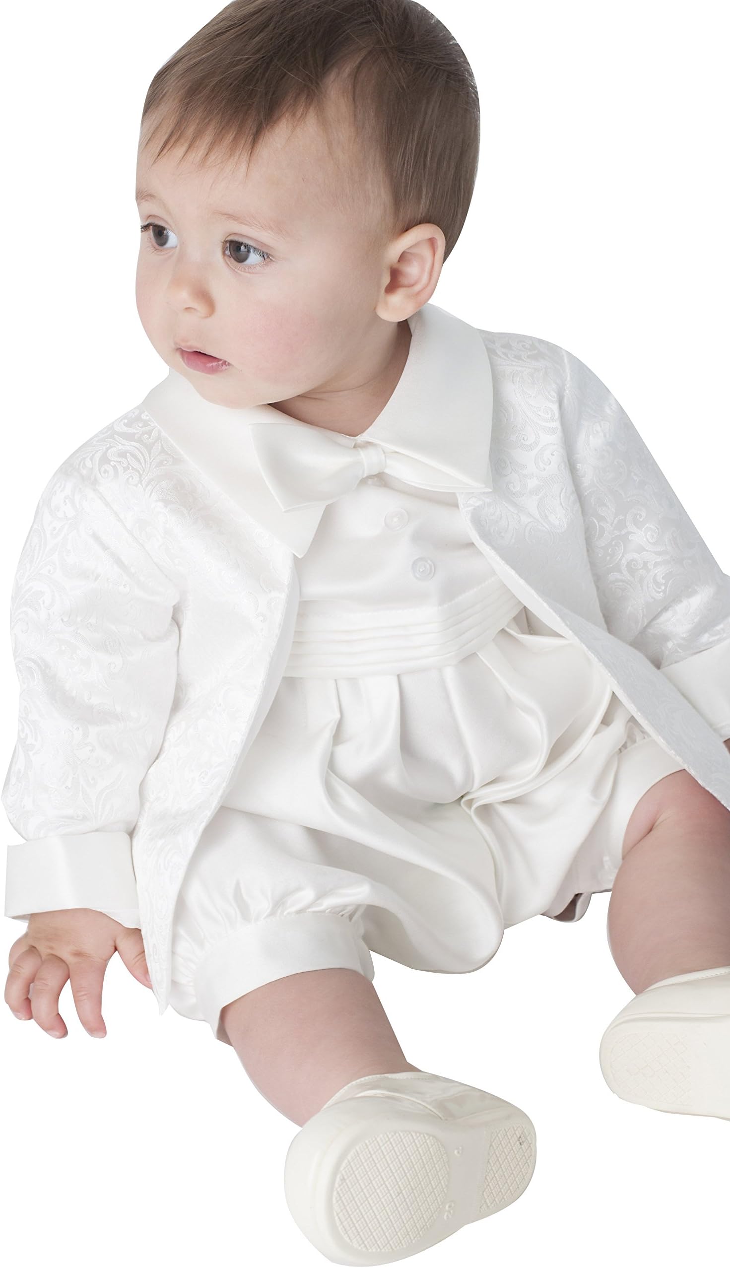 Vivaki Lucas Christening Romper in Ivory