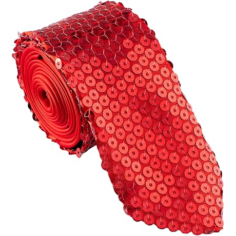 Mens Fashion Sequin Skinny Tie