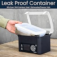 Vista 8 de LunchEAZE Pro Lonchera Calentable Sin Cable – Con Batería, Capacidad de 4 Tazas, Máx. 220°F, Calefacción Programada Automática, Incluye Bolsa