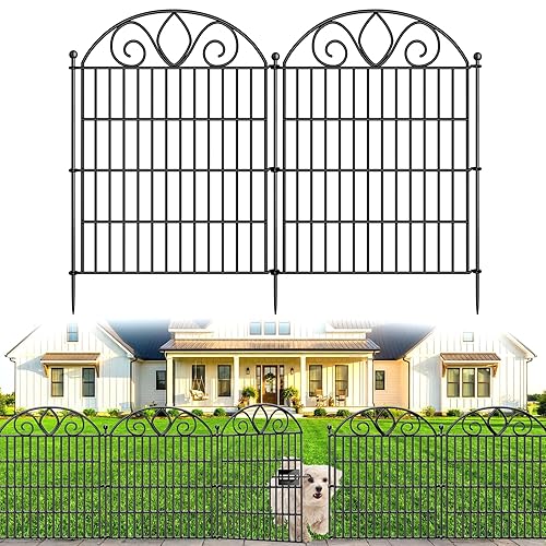 10 Panels No Dig Decorative Garden Fence Panel – 28"