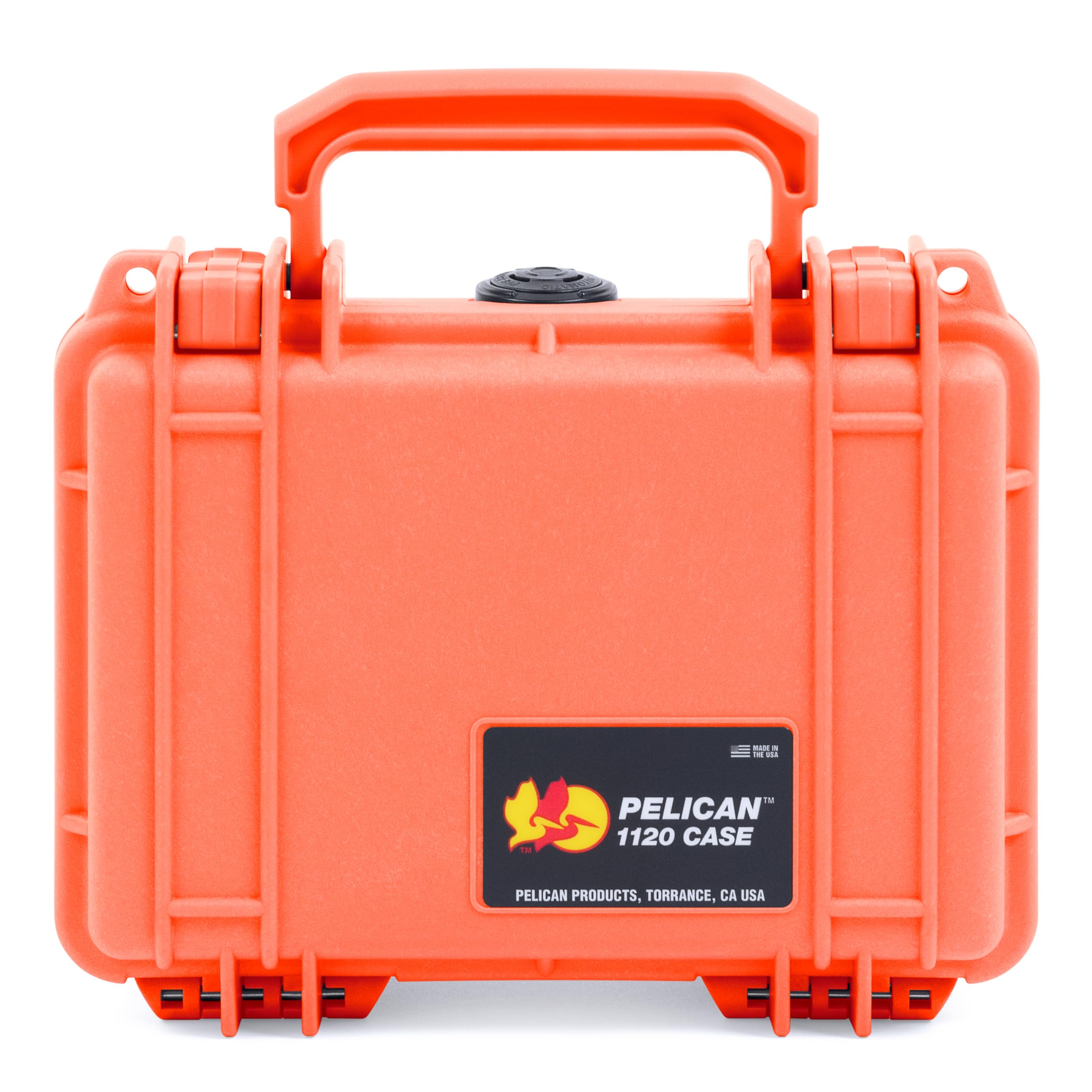 Pelican Protector 1120 Case by ColorCase - Orange - Small Size Waterproof Case with Pick & Pluck Foam & Convoluted Lid Foam - Orange Latches
