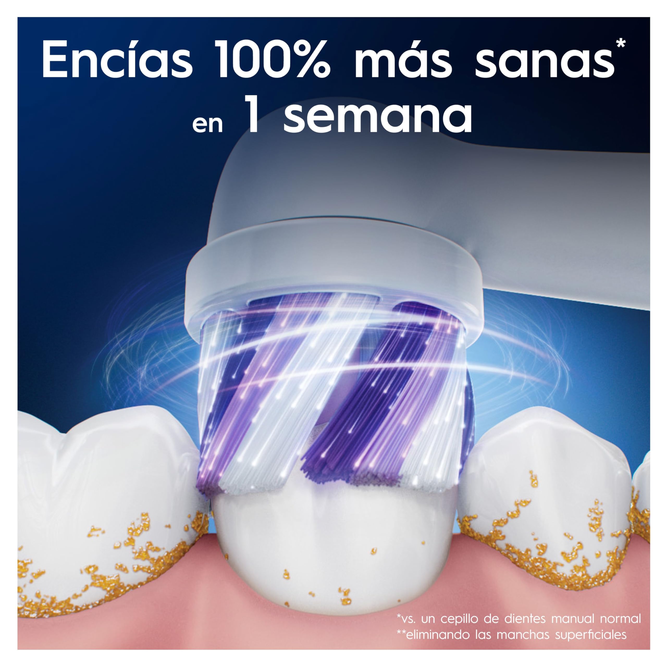 Oral-B iO Radiant White Cabezales de Recambio Originales, Blanco, Pack de 8 - Recambios para Cepillos de Dientes Eléctricos Oral B iO, Blanqueamiento Dental, Eliminación de Manchas Y Placa Bacteriana | Recambios para Cepillos de Dientes Eléctricos Oral B