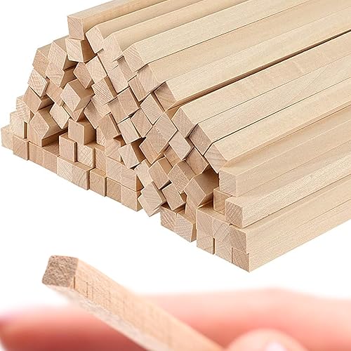 20 varillas cuadradas de tilo Varillas de madera sin terminar de 14 x 12 pulgadas, varillas de madera para manualidades, varillas de madera de 20 varillas cuadradas de tilo Varillas de madera sin terminar de 14 x 12 pulgadas, varillas de madera para manualidades, varillas de madera de