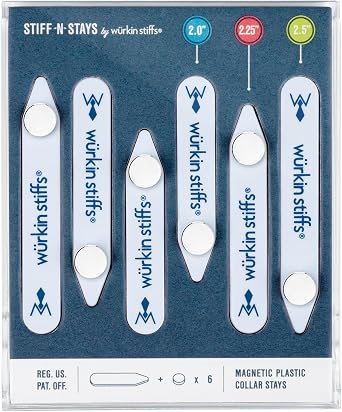 Wurkin Stiffs Plastic Magnetic Collar Stays As Seen on Shark Tank | Stiff-N-Stays Collar Inserts