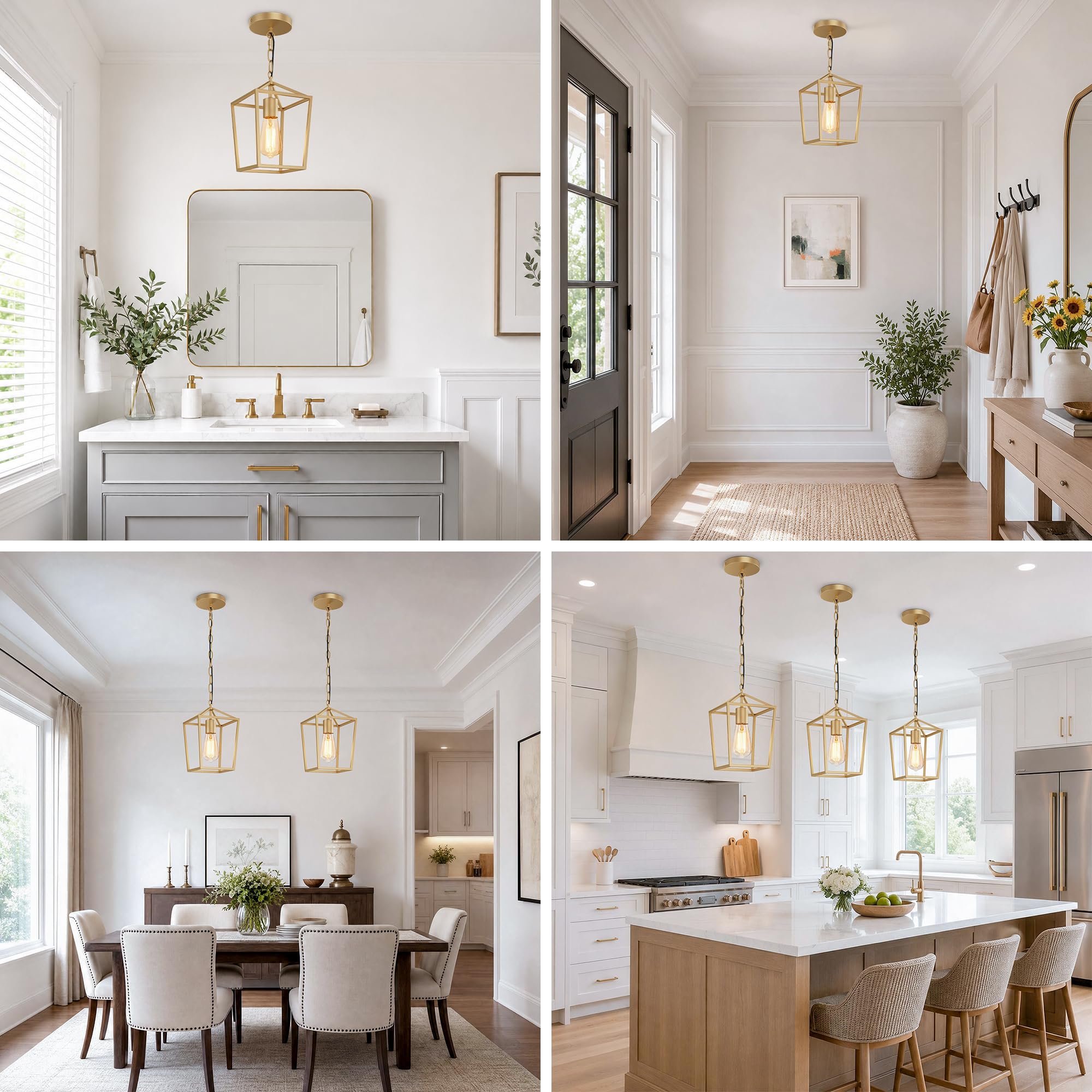 Phaosio Gold Pendant Light - Kitchen Island Lighting -9