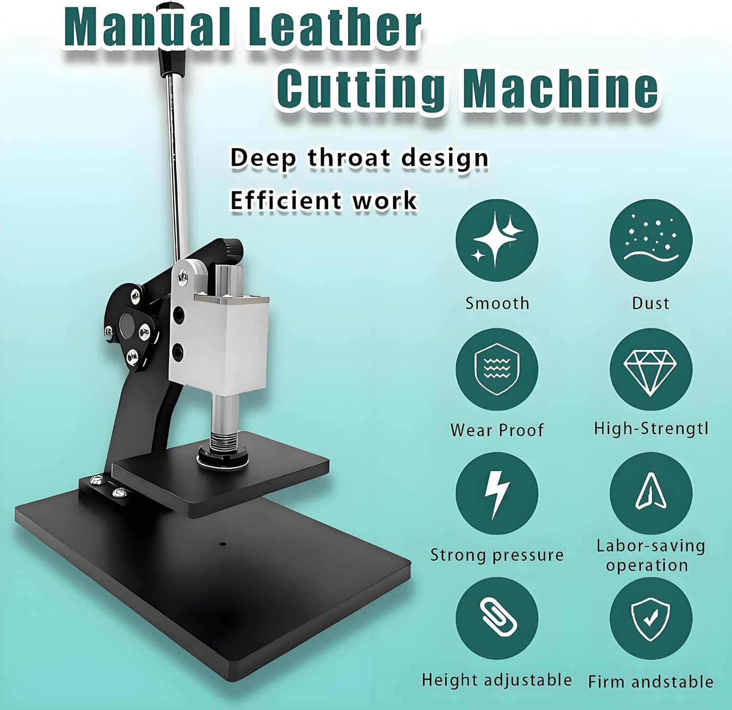 Leather Cutting Machine, Manual Die Cutter Embossing Machine, 0.8T Pressure Range, Leather Embossing Machine, Craft Cutting Machine for Leather Fabric Paper