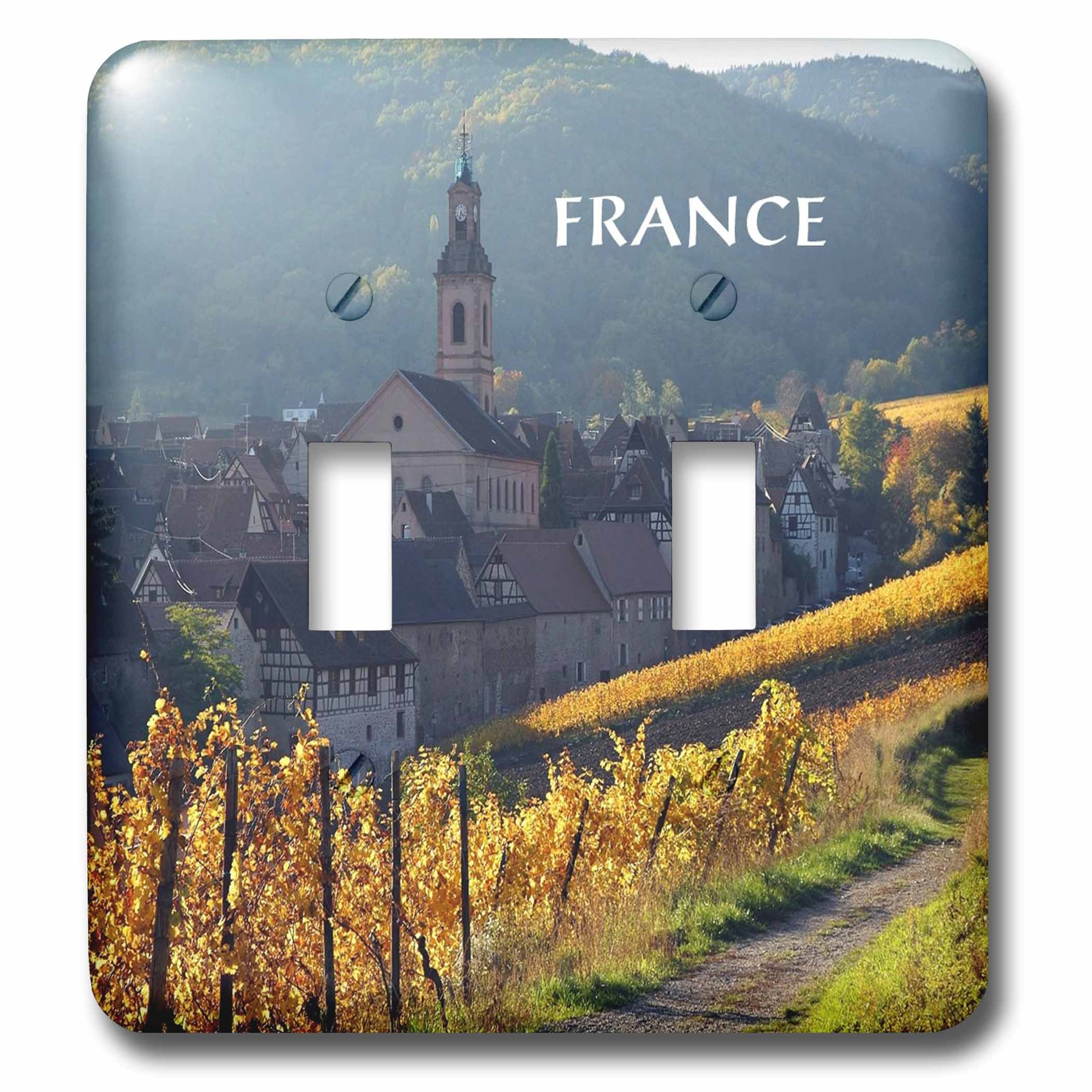Village in France double interrupteur 3dRose lsp_80760_2 haut de gamme