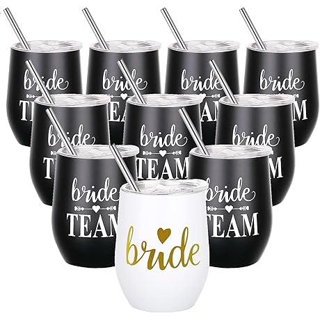 10 pack Bridesmaid Wine Tumbler Set
