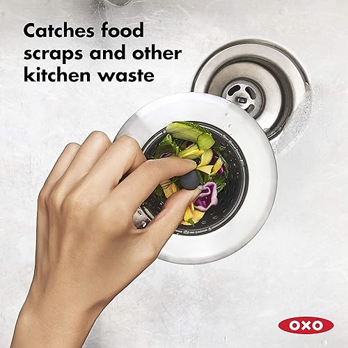 Miniatura 4 de Colador de fregadero OXO Good Grips de silicona Silicona Gris 1 Unidad