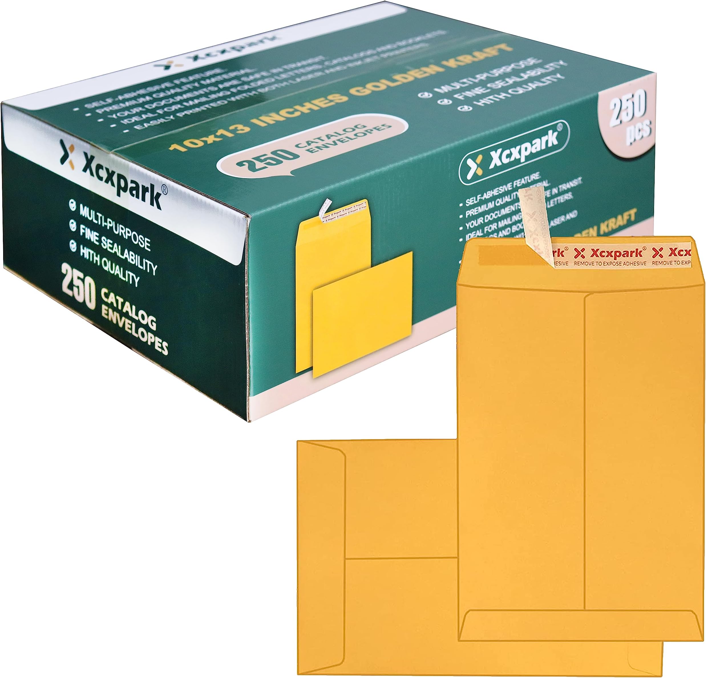 Xxcxpark 250 PCS 10x13 inches Security Catalog Envelopes