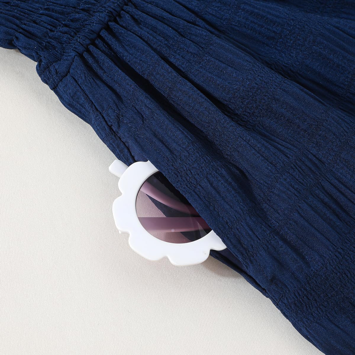 Magic Park 4-15Y Girl Ruffle Sleeve Dress Kids Linen Dresses Tween Sundress Casual Summer Clothes for Girls Holiday Outfits