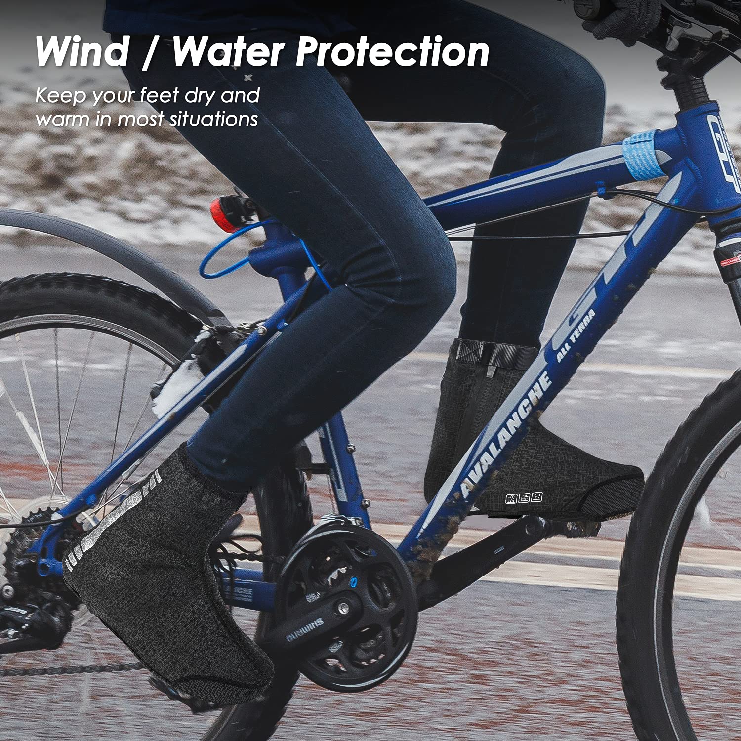 Copriscarpe Ciclismo Termico Invernale Universale Impermeabile Elastico Ideale per Ciclismo Invernale Riflettente Universale Ultra-Leggero Unisex