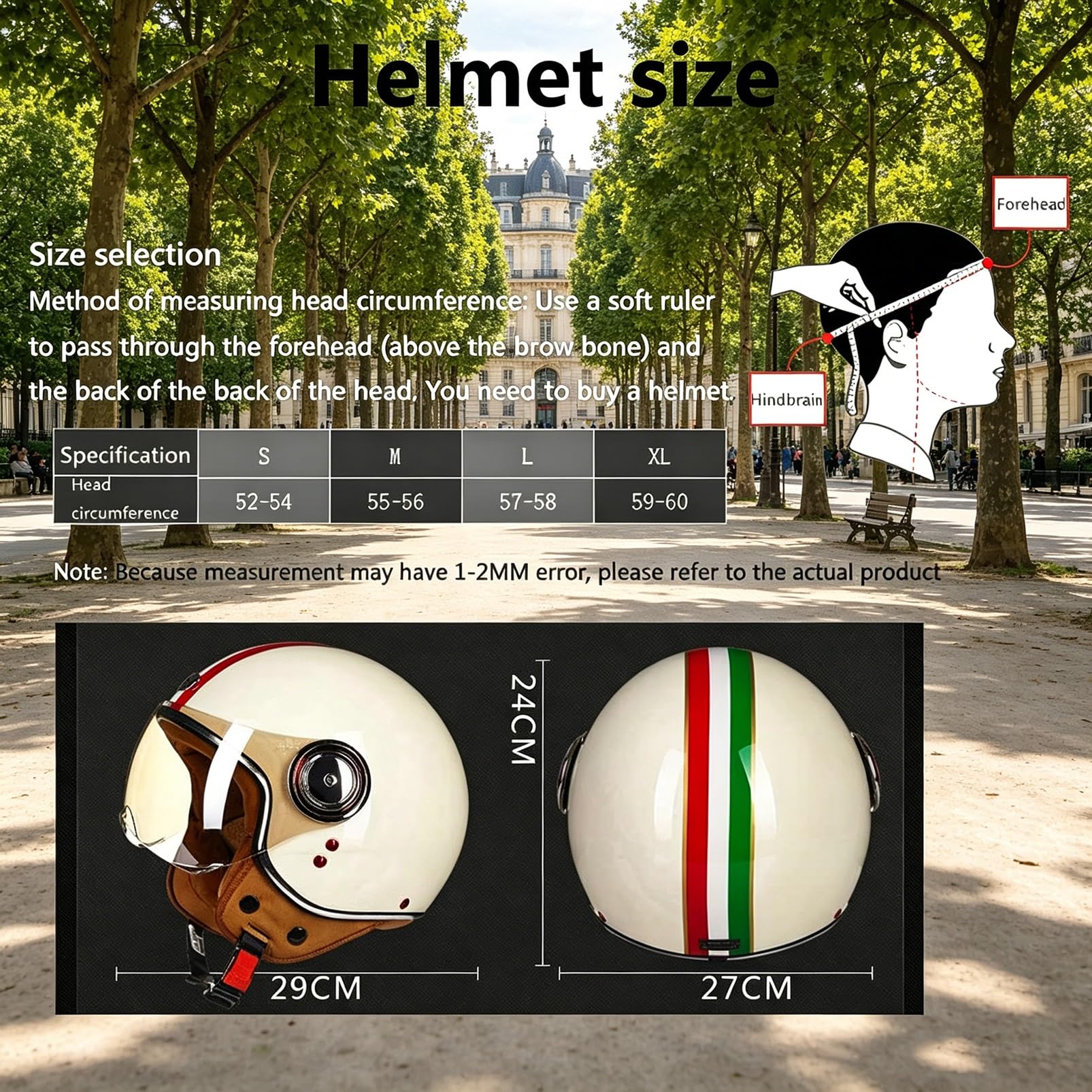 Guida con Stile: Casco Moto Jet Rétro 3/4 con Doppia Visiera per Uomo Donna Adulto Scooter Motorino Casco Aperto Omologato ECE 22.06 DOT Italiano Pop-Art Bianco Italia