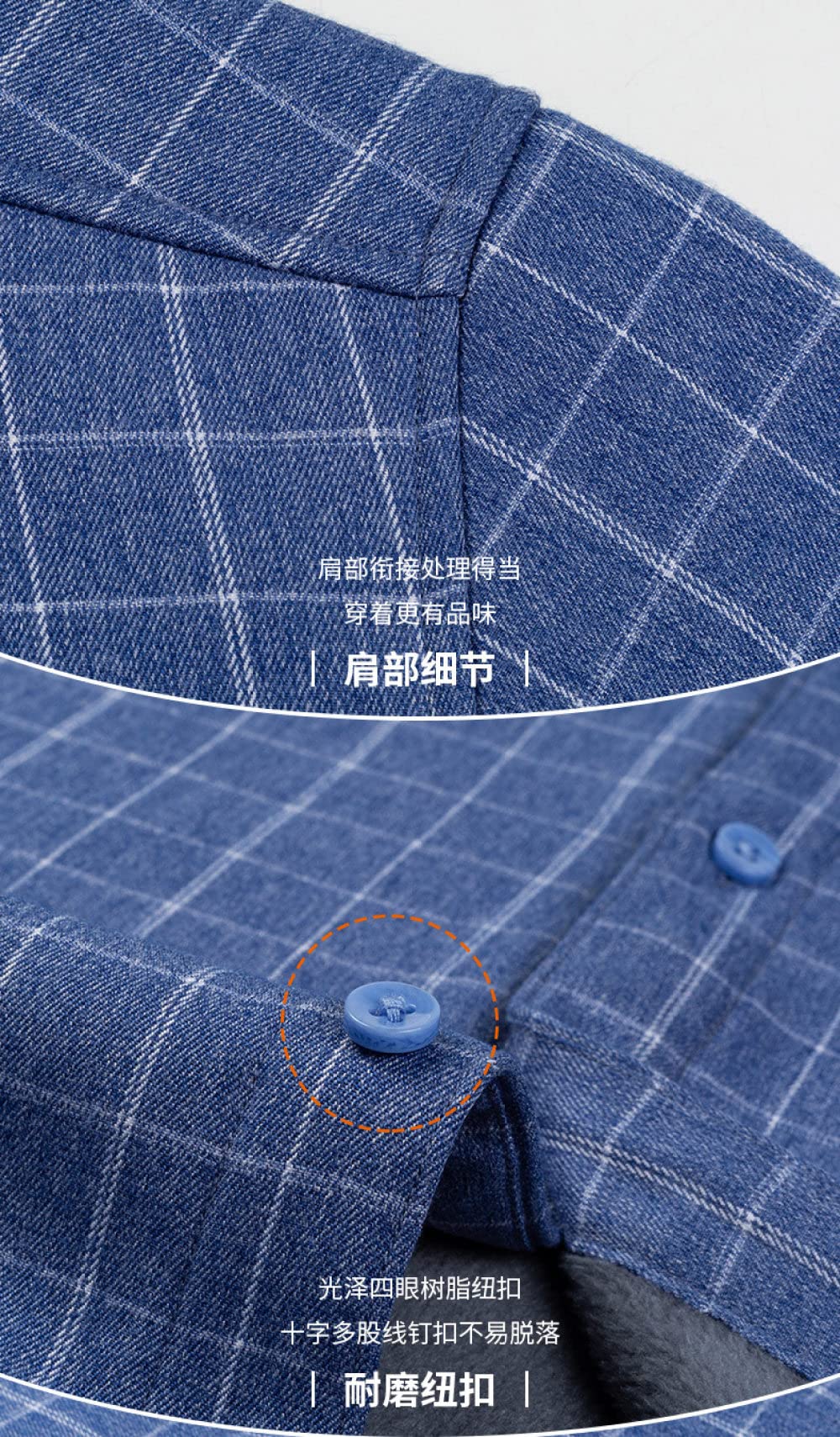 HGJH Herren Hemd Langarm,Herren Langarmshirt Fleecejacke Modehemd Herren Slim Fit Streifen Blau Thermohemd Futter Holzfällerhemd Bequem Lässiges Arbeitshemd Für Herren Jungen