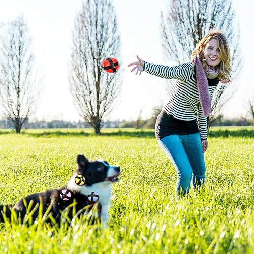 Miniatura 10 de Skylety 20 bolas adhesivas para tablero de dardos de tela, gancho y bucle de dardos, bolas deportivas seguras, accesorios de juego de dardos de Rojo