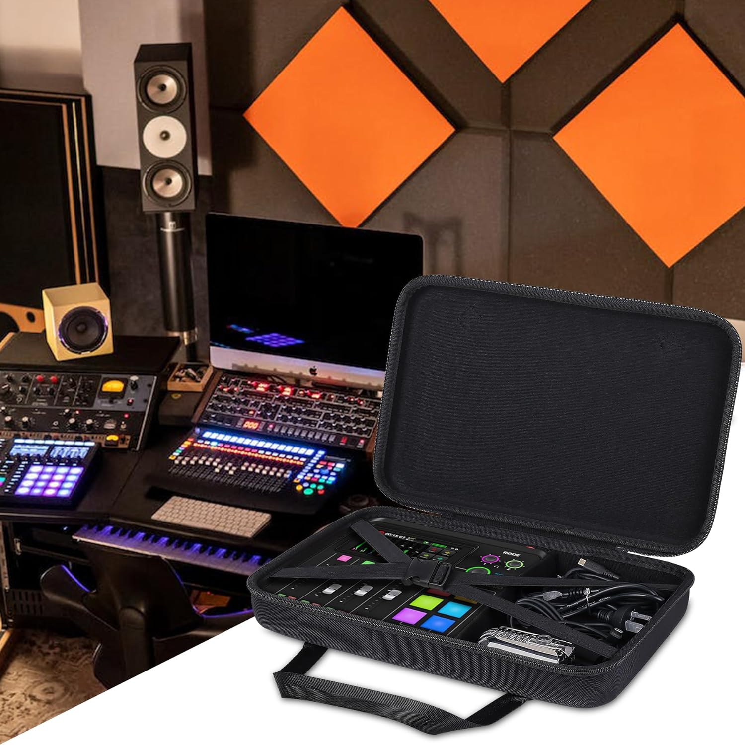 khanka Hard Travel Case Replacement for RODE RODECaster Duo Integrated Audio Production Studio - Image 8