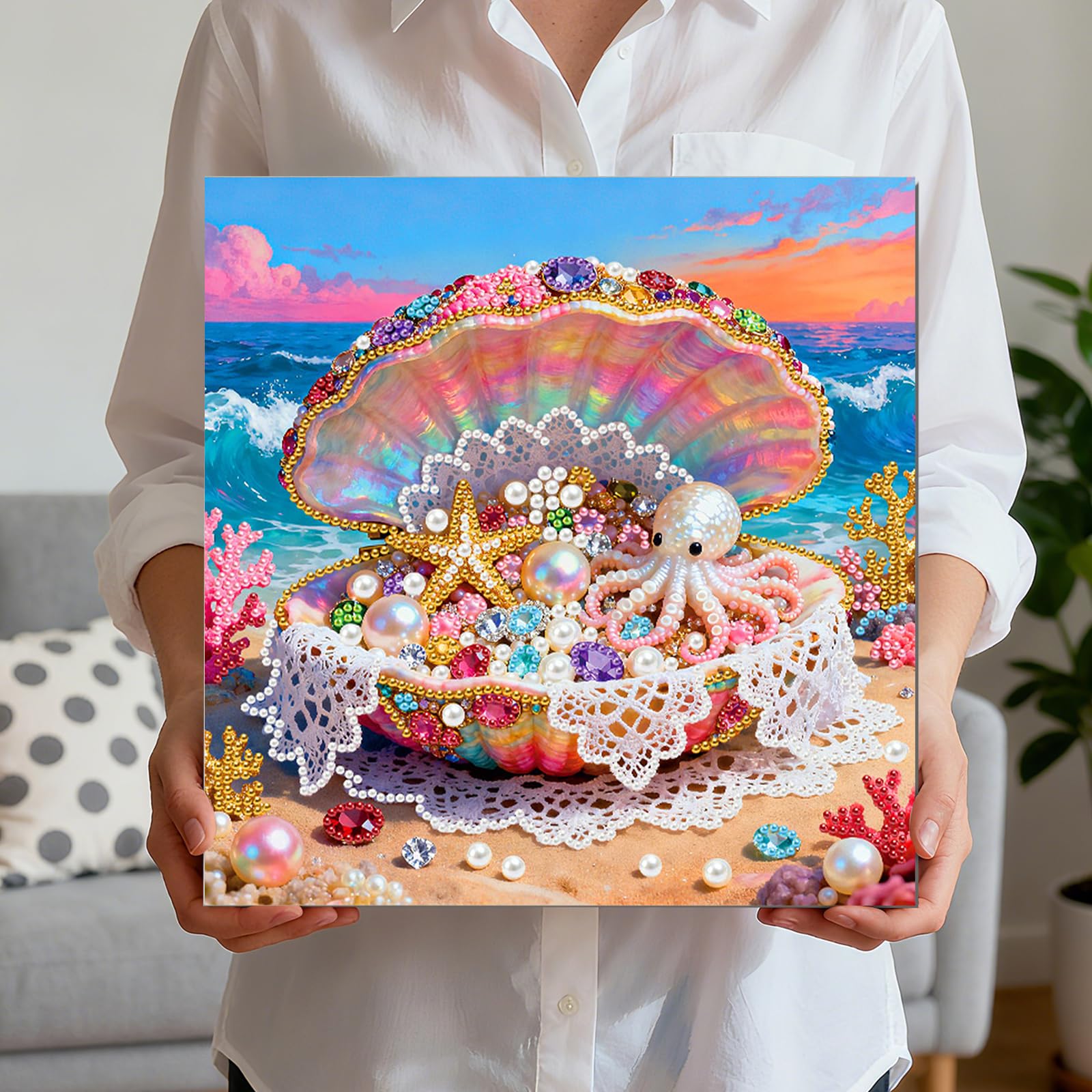 Amazon | 手作り真珠アート絵画 大人・初心者向けギフト 住所の装飾に
