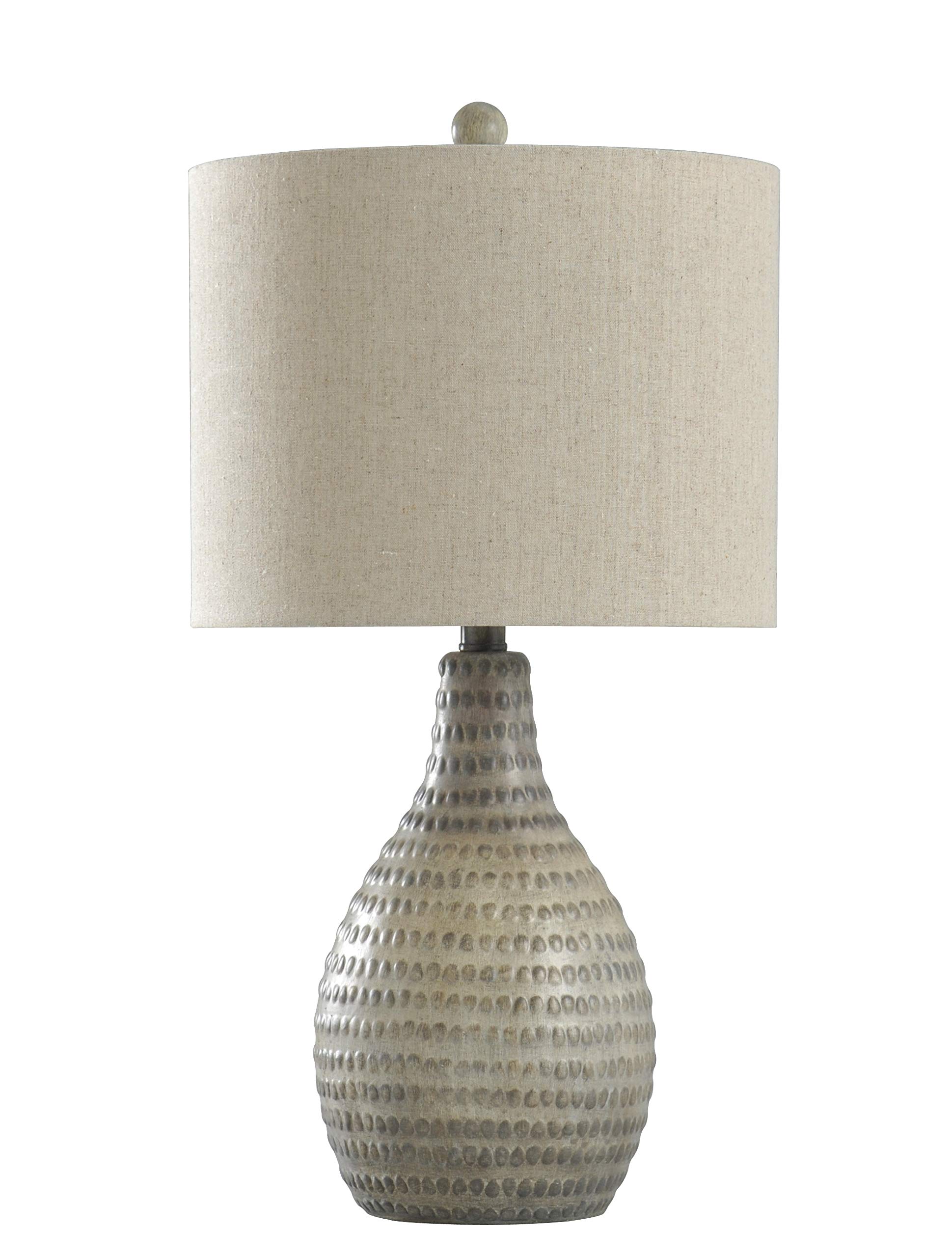 Collective Design L28159DSAM Allen, French Oak, White Table Lamp