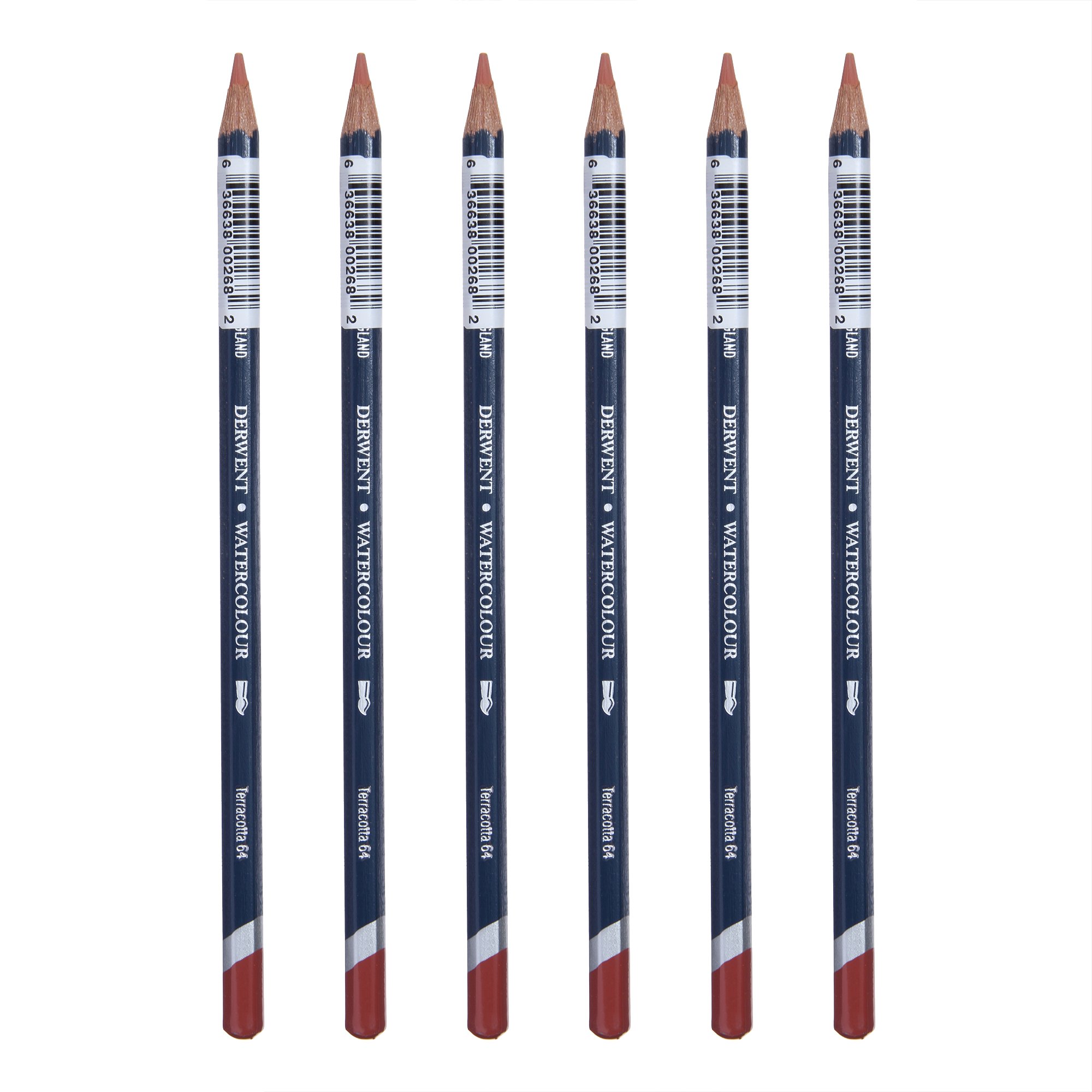 Amazon | ダーウェント 水彩 色鉛筆 ウォーターカラー テラコッタ 64