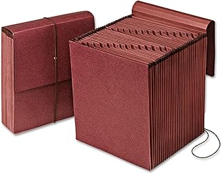 Pendaflex Vertical Reinforced Daily 1-31 /31 Pocket Reinforced Expanding File, Letter Size, 1 Each (14004),Red Fiber