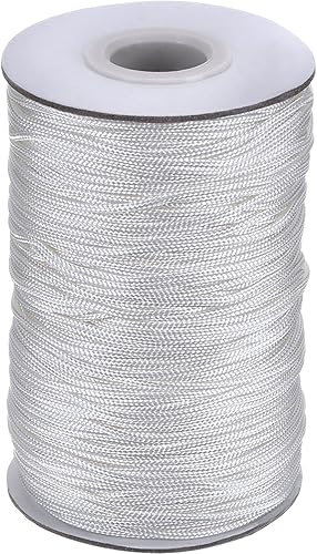 outus 109 yards/rollo blanco trenzado Lift Shade Cord para ciegos sombra de aluminio, jardinería planta y la artesanía (1,4 mm)
