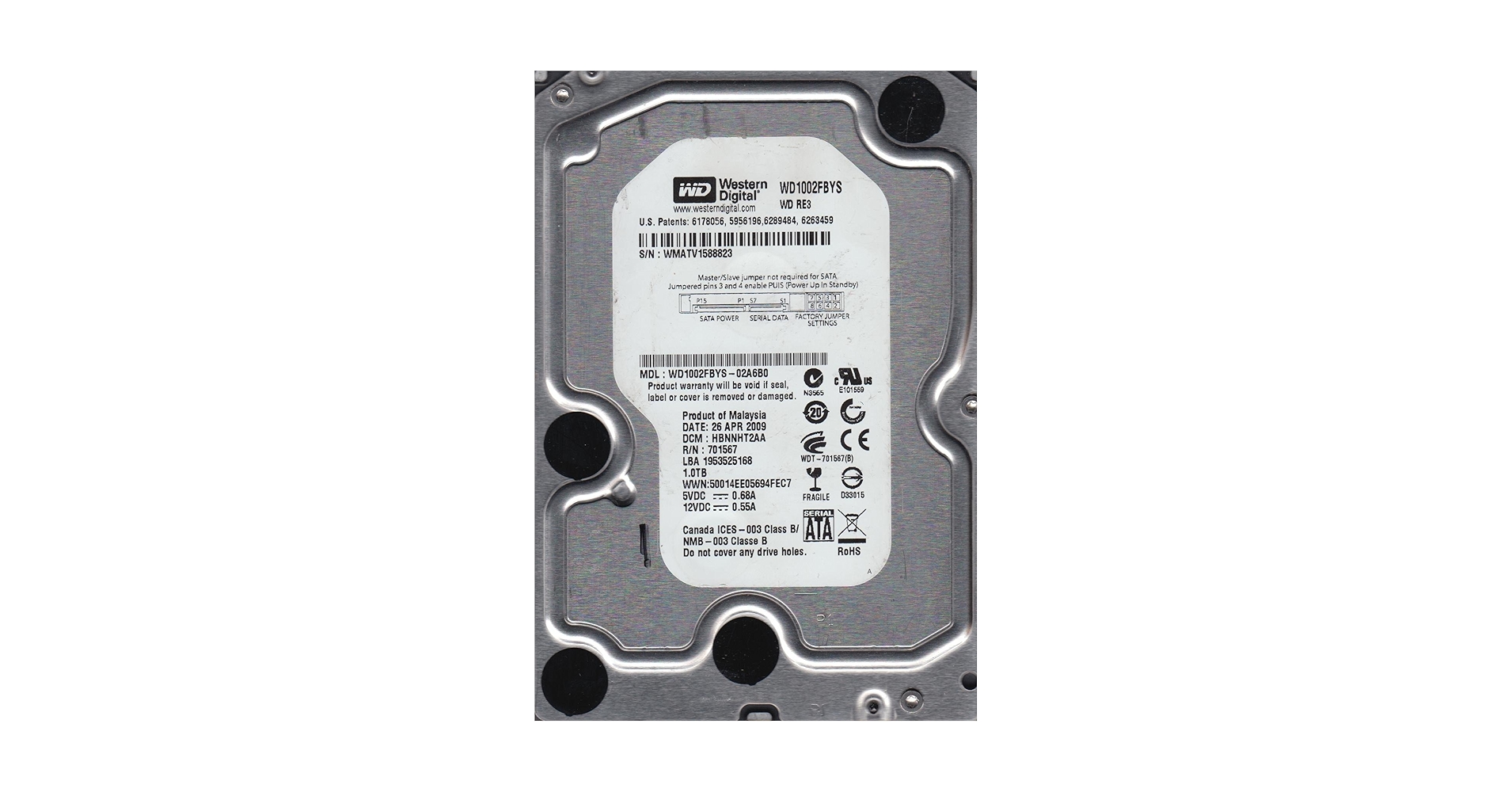 Amazon.com: WD1002FBYS-02A6B0, DCM HBNNHT2AA, Western