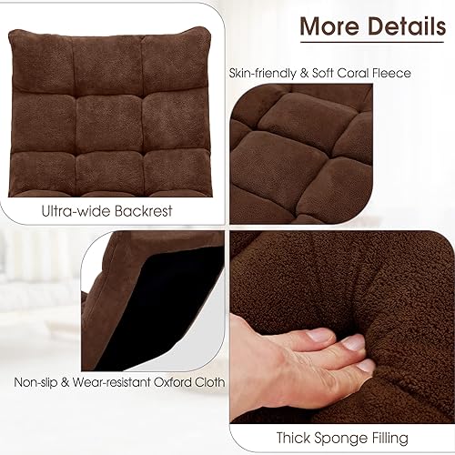 Miniatura 83 de Giantex - Sofá plegable que se convierte en cama, para videojuegos, descansar, sentarse, ajustable, reclinable Púrpura,Rosado,Negro