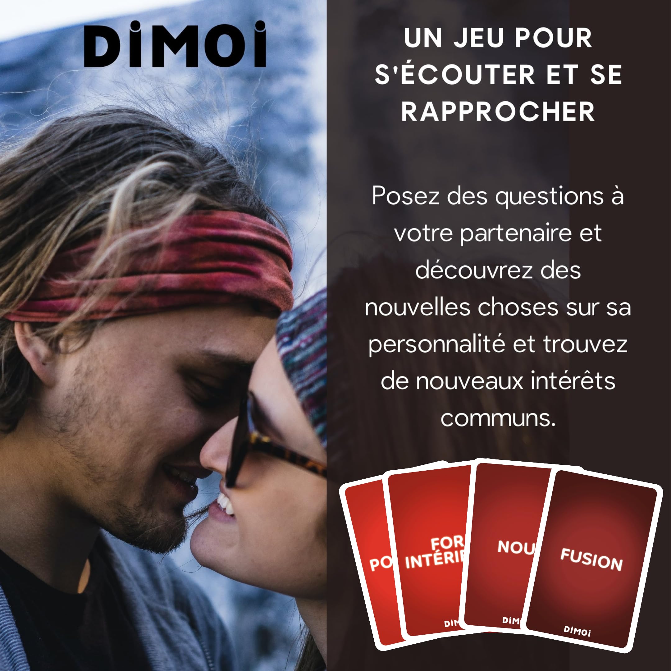 Dimoi Jeu de Couple 240 Cartes pour Conversations Amoureuses - Cadeau Femme Homme