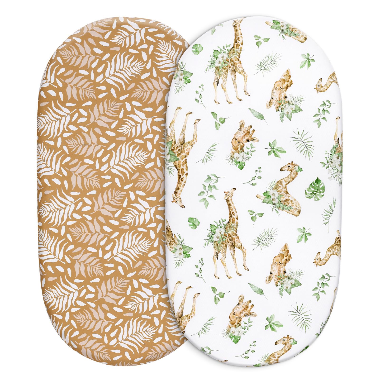 Tsophreniq 2Pcs / lot Breathable Baby Bassinet Sheets Removable Fitted Sheet Infant Crib Cradles Changing Mat Cover for Newborns Elastic Travel Crib Sheets