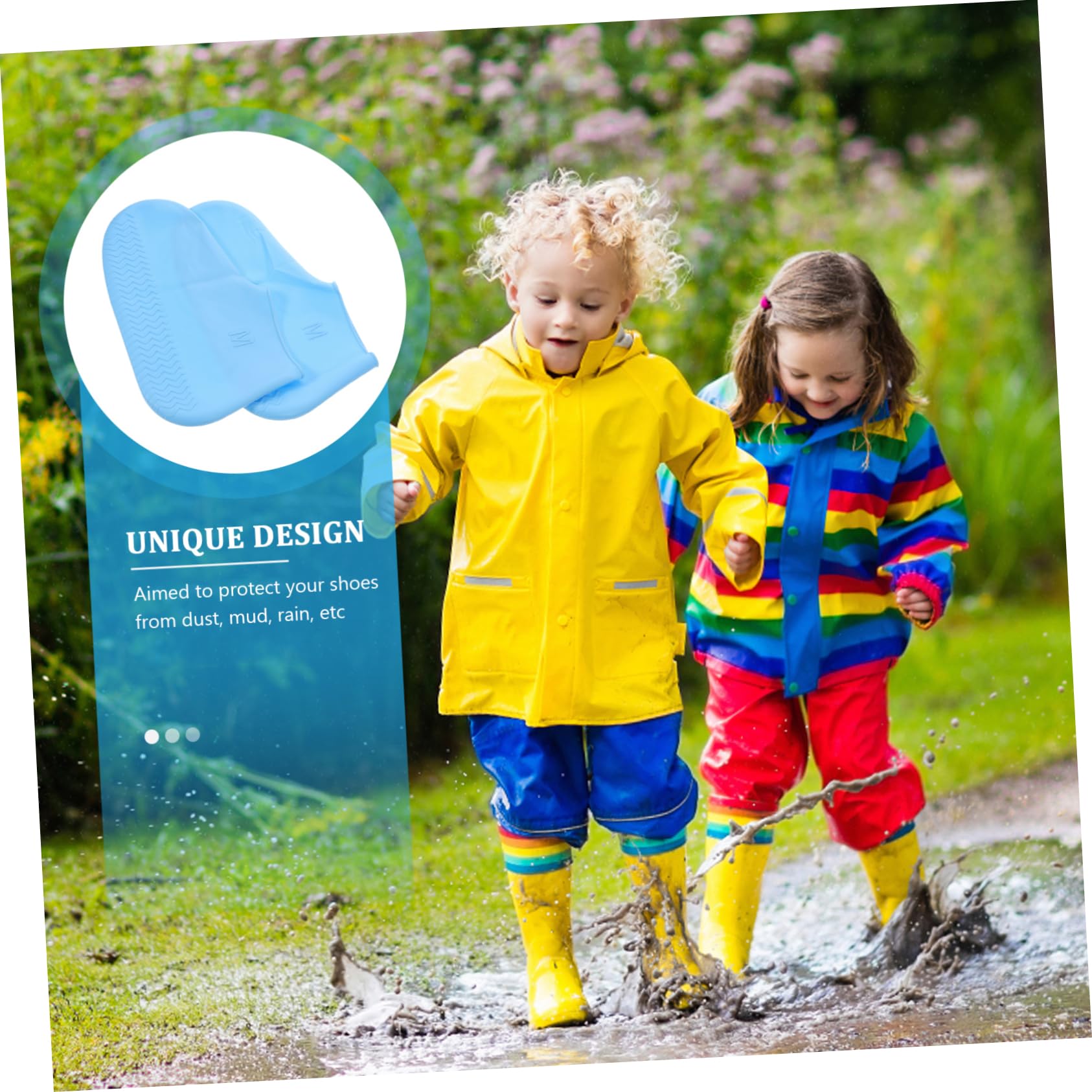Couvre-chaussures de Pluie en Silicone 1 Paire Antidérapants Résistants | Protection Chaussures Pluie, pour Chaussures, Travail et Loisirs, Unisexe Famille, Adultes et Garçon et Filles