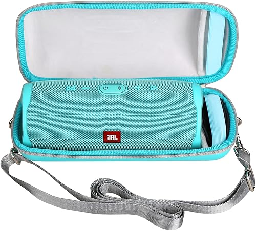 Miniatura 2 de Mchoi Funda rígida portátil para JBL Charge 4  Charge 5 altavoz Bluetooth impermeable con correa para el hombro, solo funda, negro