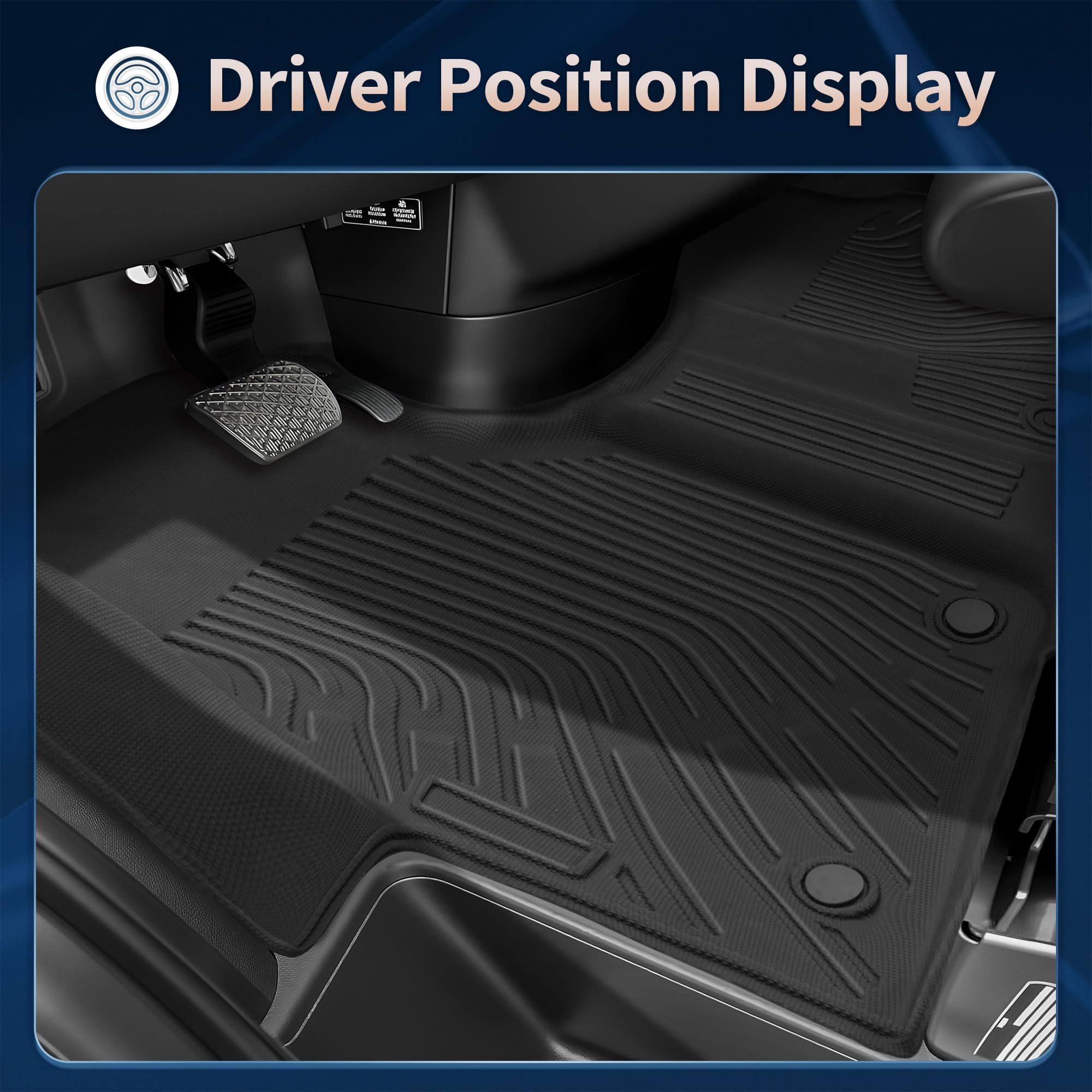 QINQINTU Sprinter Van 2500 3500 2019-2025 2026 Floor Mats Bucket Seats All Weather TPE Floor Liner Mat for — view 2