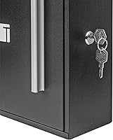 Vista 8 de SEPOX Locking Security Mailbox Wall Mount X-Large Capacity Mail Box Galvanized Steel Post Box Mailboxes for Outside 13"x12"x5" Black Heavy-Duty