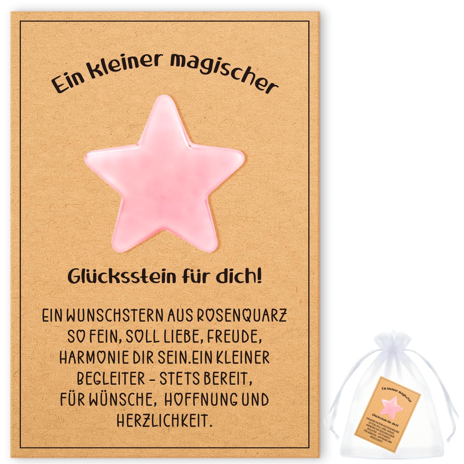 TUZELIYA Mutstein für Kinder Einschulung - Schulkind 2026 Mutmacher Geschenk für Mädchen Jungen - Naturstein Aventurin mit Karte & Organzabeutel - Glücksstein & Glücksbringer - Schultütenfüllung